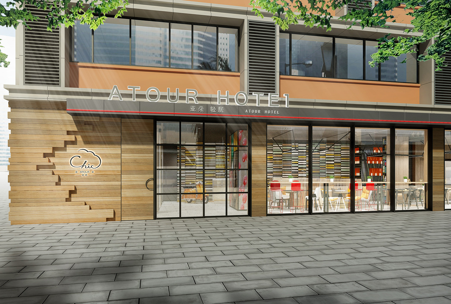 酒店設(shè)計(jì)外觀，酒店頭門裝飾